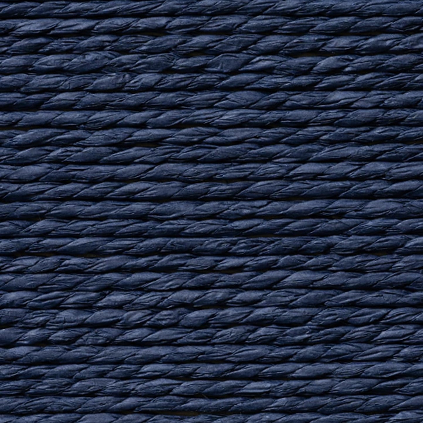 LA JOLIE MUSE Storage Baskets for Organizing - Set of 4 Sturdy Woven Paper Rope Decorative, Stackable Wicker Baskets for Makeup Closet, Bathroom, Bedroom (Navy Blue)