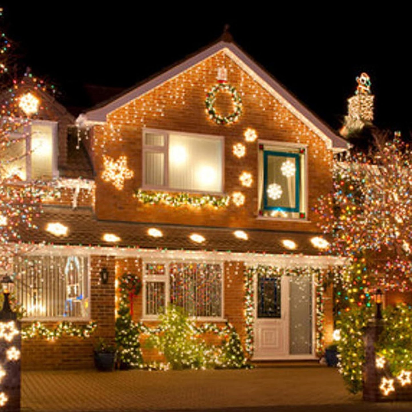 Uptotop Christmas 100 Count String Light, 20FT Plug in Waterproof String Light Decorations for Party Carnival Supplies, Outdoor Yard Garden Decor (Warm White)