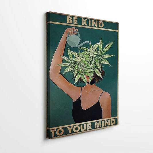 DIHSIEG Canvas Wall Art Print Frameless Floral Canvas Picture Poster, Motivational Wall Art Canvas Decor, Bedroom Canvas Prints, Dark Wall Art 12x16 Inch (dark green3)