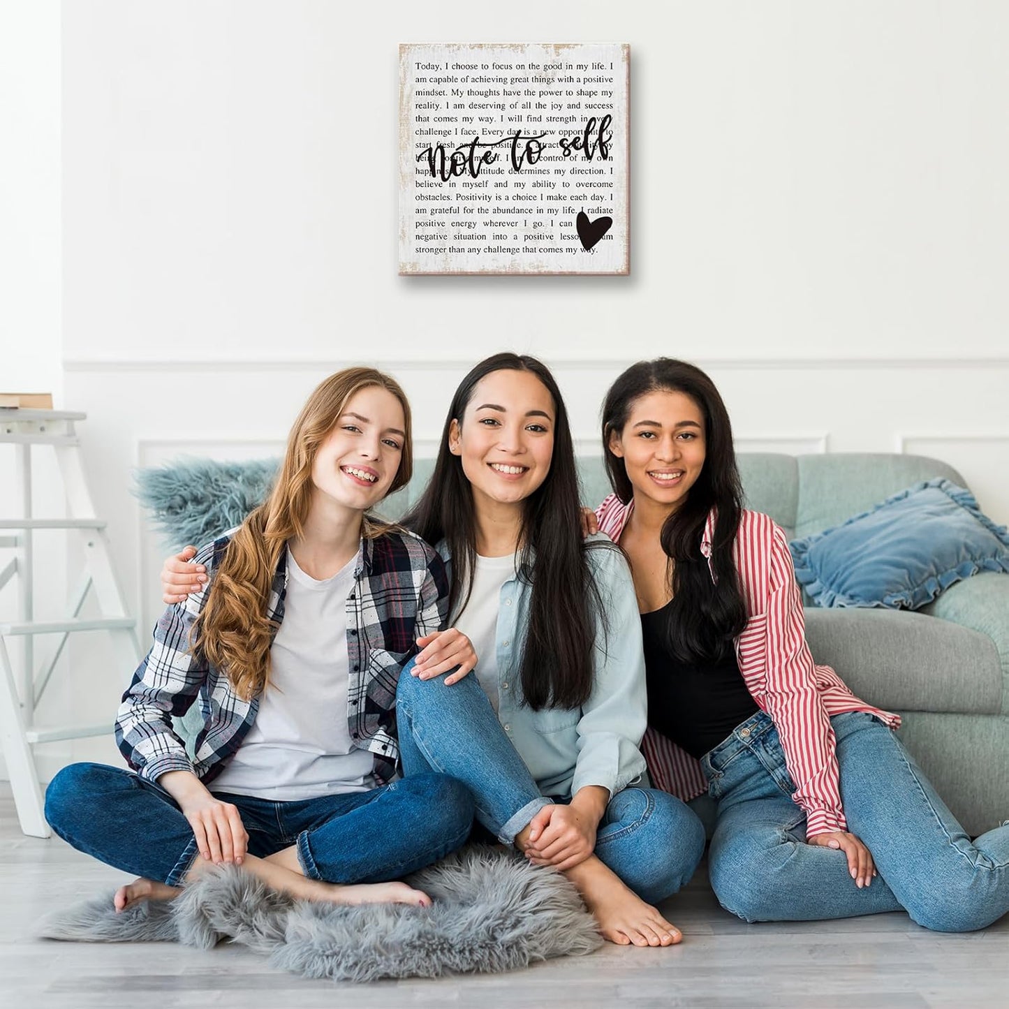 Inspirational Quotes Bow Canvas Wall Art Framed Painting Prints Wall Decor Rustic Motivational Decorative Mental Health Decorations for Bedroom Home Decor Office Decor Accessories,11.8x11.8 Inch