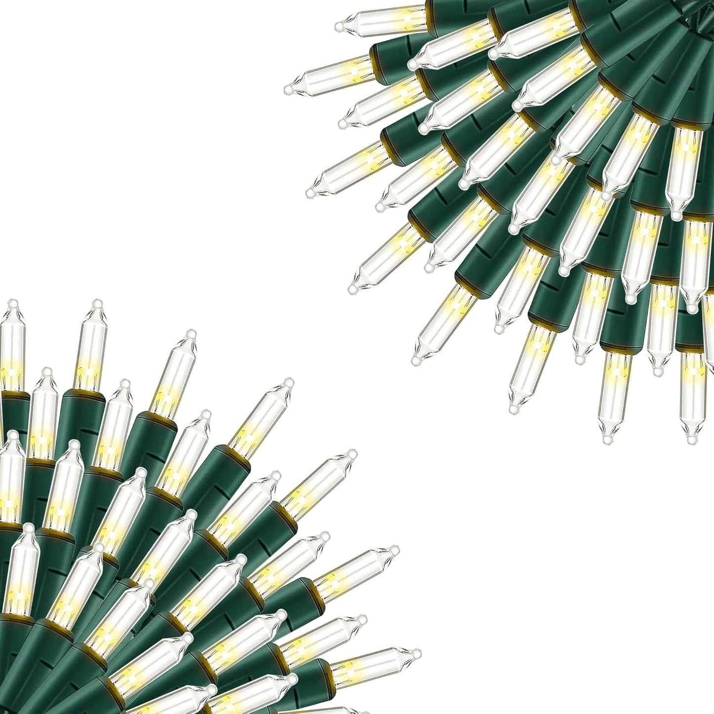 Uptotop Christmas 2 Pack String Light, Total 200 Count 40 FT Plug in Waterproof String Light Decorations for Party Carnival Supplies, Outdoor Yard Garden Decor (Warm White)