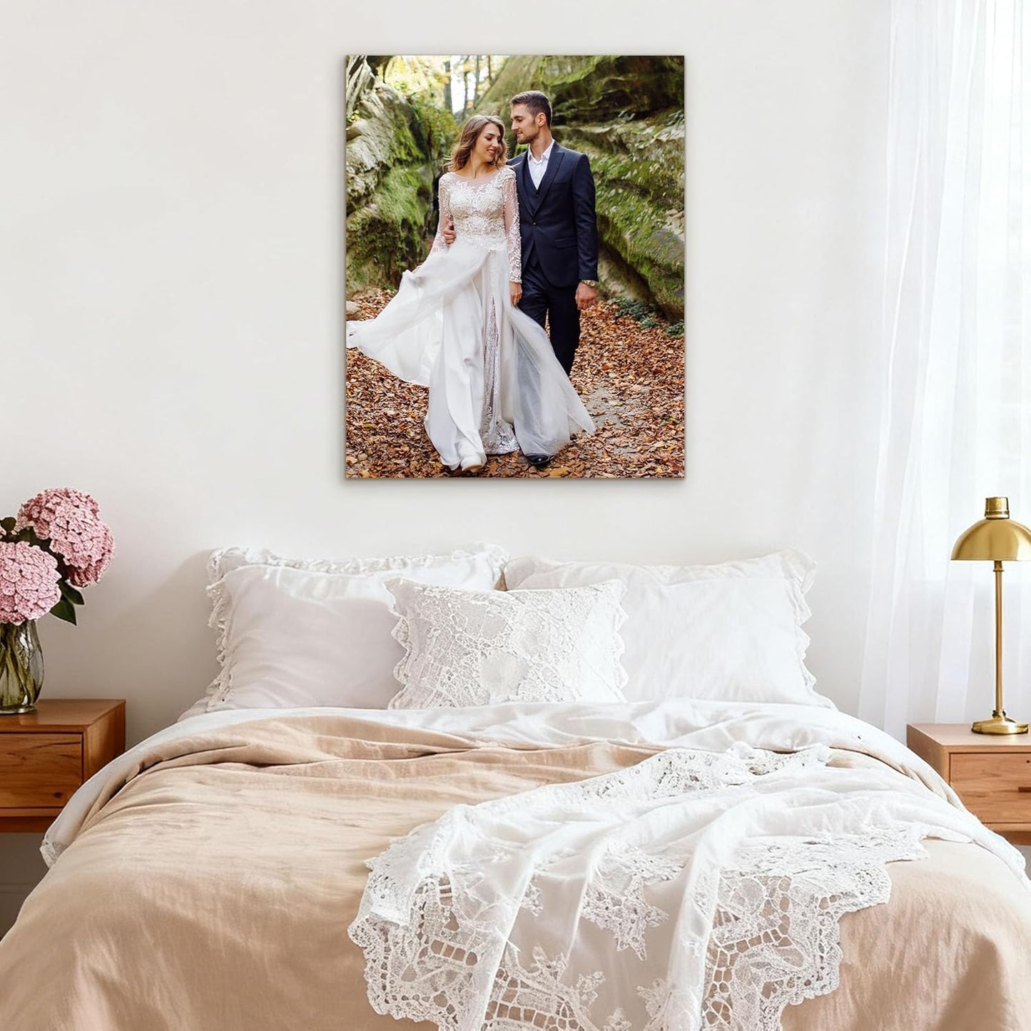 Tapuayts Custom Canvas Prints with Your Photos Framed Personalized Picture Gifts Photo Prints Canvas Wall Art for Bedroom Home Wall Decor (24" X 36")