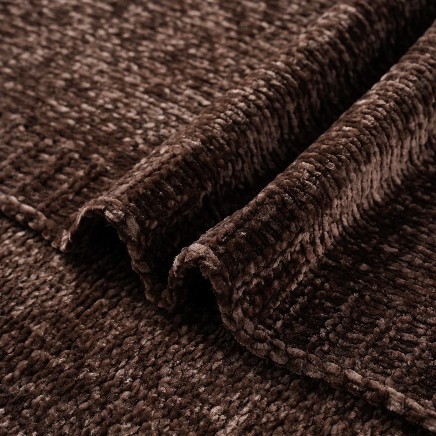 BATTILO HOME Dark Brown Throw Blanket for Couch, Soft Chenille Throw Blankets for Bed, Sofa, Home Decorative Chocolate Brown Throw Blanket, Knitted Cozy Brown Blanket, 51"x67"