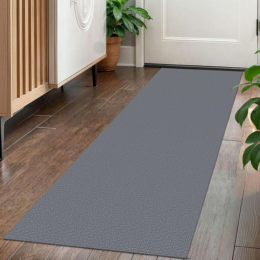 KOZYFLY Washable Runner Rug 2x5 Ft Runners for Hallways Non Slip Kitchen Rug, Braided Cotton Entryway Runner Indoor, Carpet Runners for Hallway Kitchen Entryway Bedroom, Grey