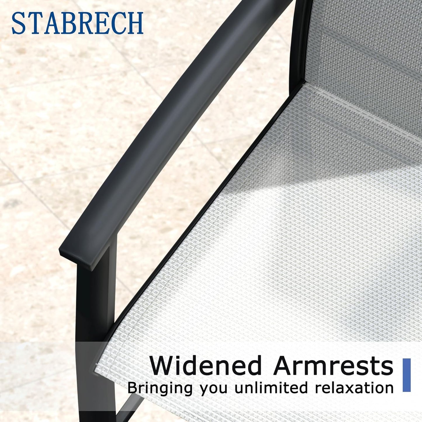 7 Piece Outdoor Dining Set, Patio Table and Chairs Set of 6, 47" Black Round Patio Table with 6 Oyster Beige Patio Chairs for Lawn, Garden, Porch