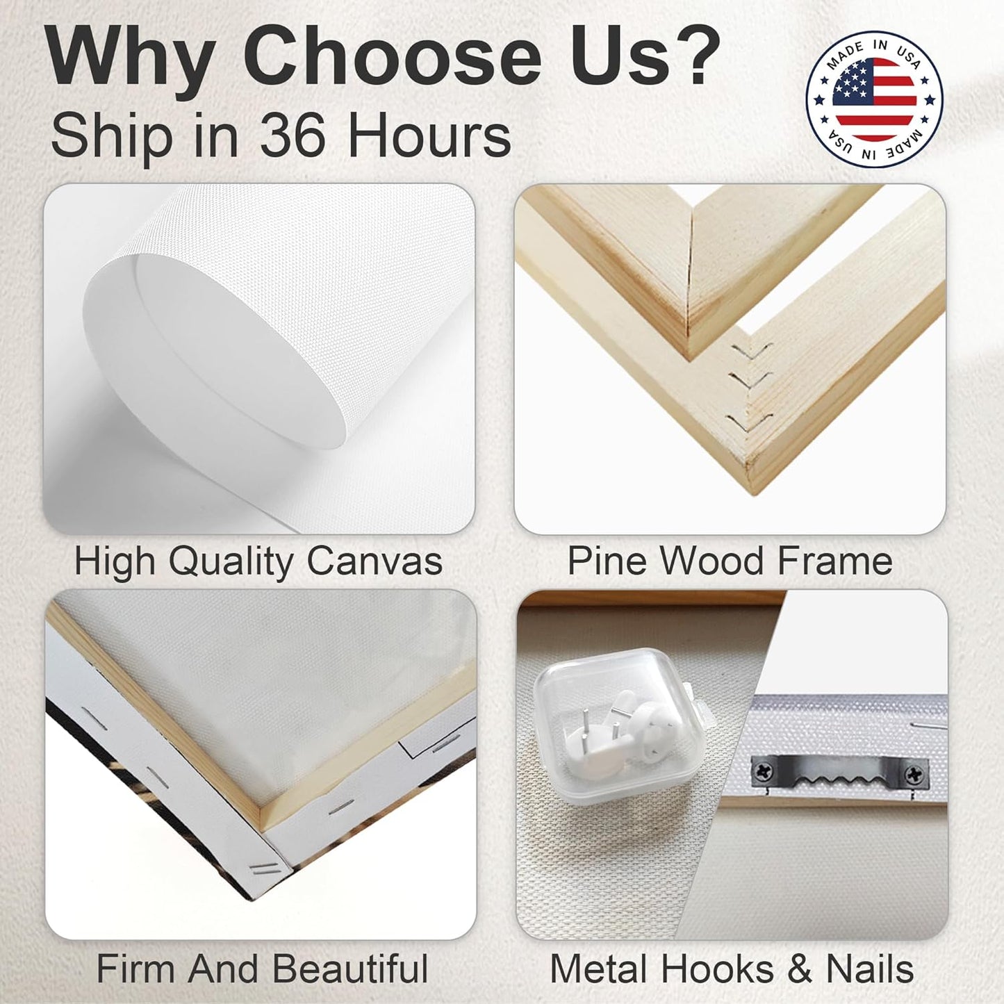 Tapuayts Custom Canvas Prints with Your Photos Framed Personalized Picture Gifts Photo Prints Canvas Wall Art for Bedroom Home Wall Decor (12" X 16")