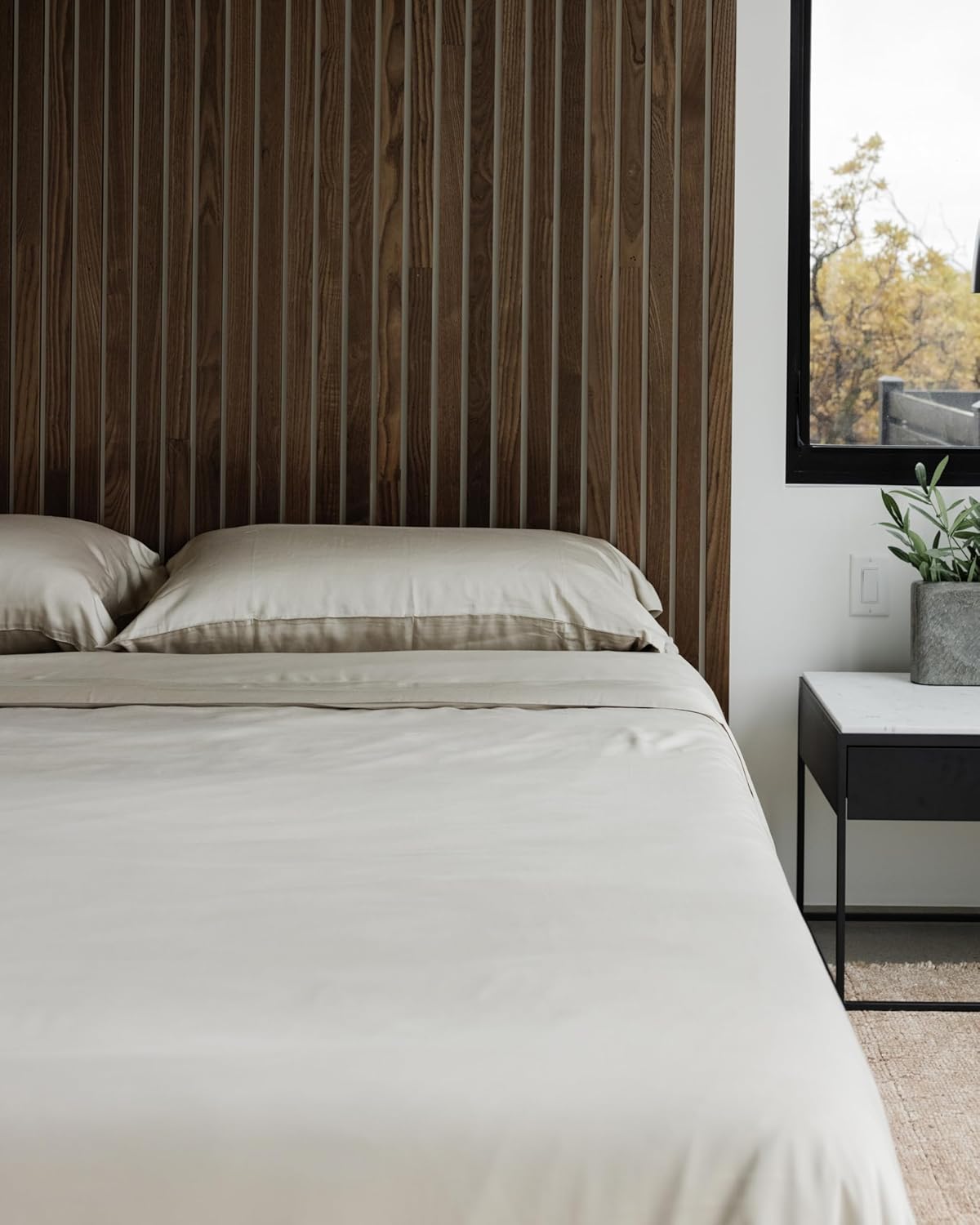 Cozy Earth Luxury Bed Sheet Set - 100% Viscose from Bamboo Fabric, Ultra-Soft & Breathable, Fits Regular & Deep Pocket Mattresses up to 20" - 4 Pieces Full Sheet Set Driftwood