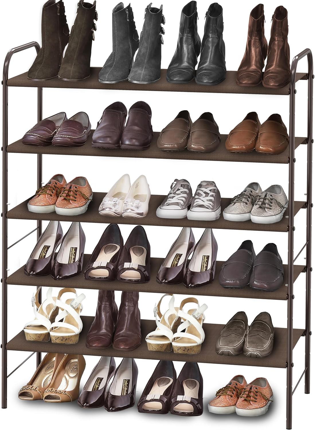 SIMPLE HOUSEWARE 5-Tier Shoe Rack Storage Organizer, Bronze