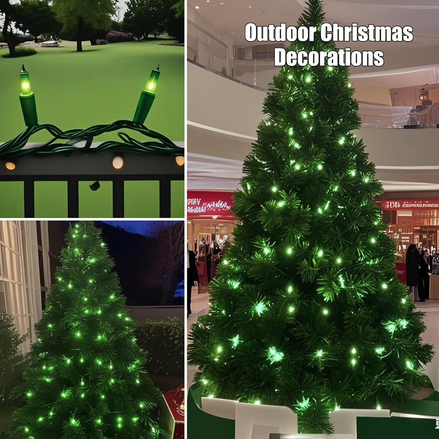 HISHINY Green String Lights 100 Count Mini St Patricks Decorations Lights with Green Wire for Outdoor Christmas Decorations Indoor Decor,UL Certified (21feet)