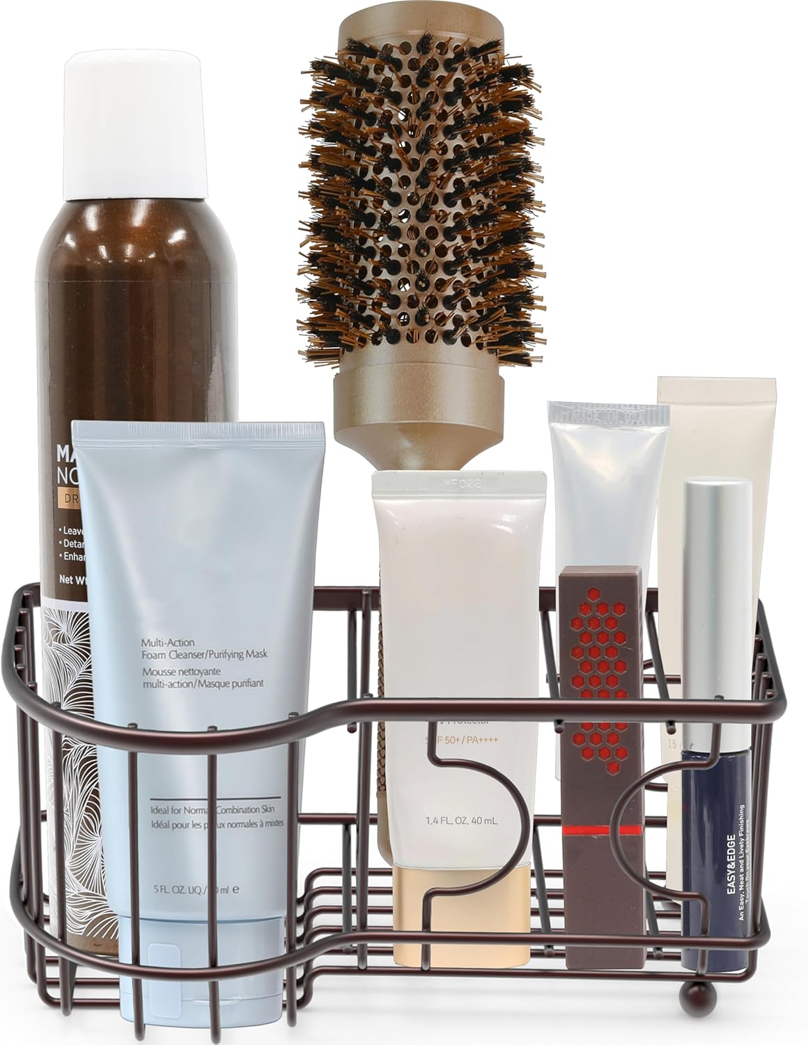 Simple Houseware Multi-Functional 6 Slots Toothbrush Holder, Bronze