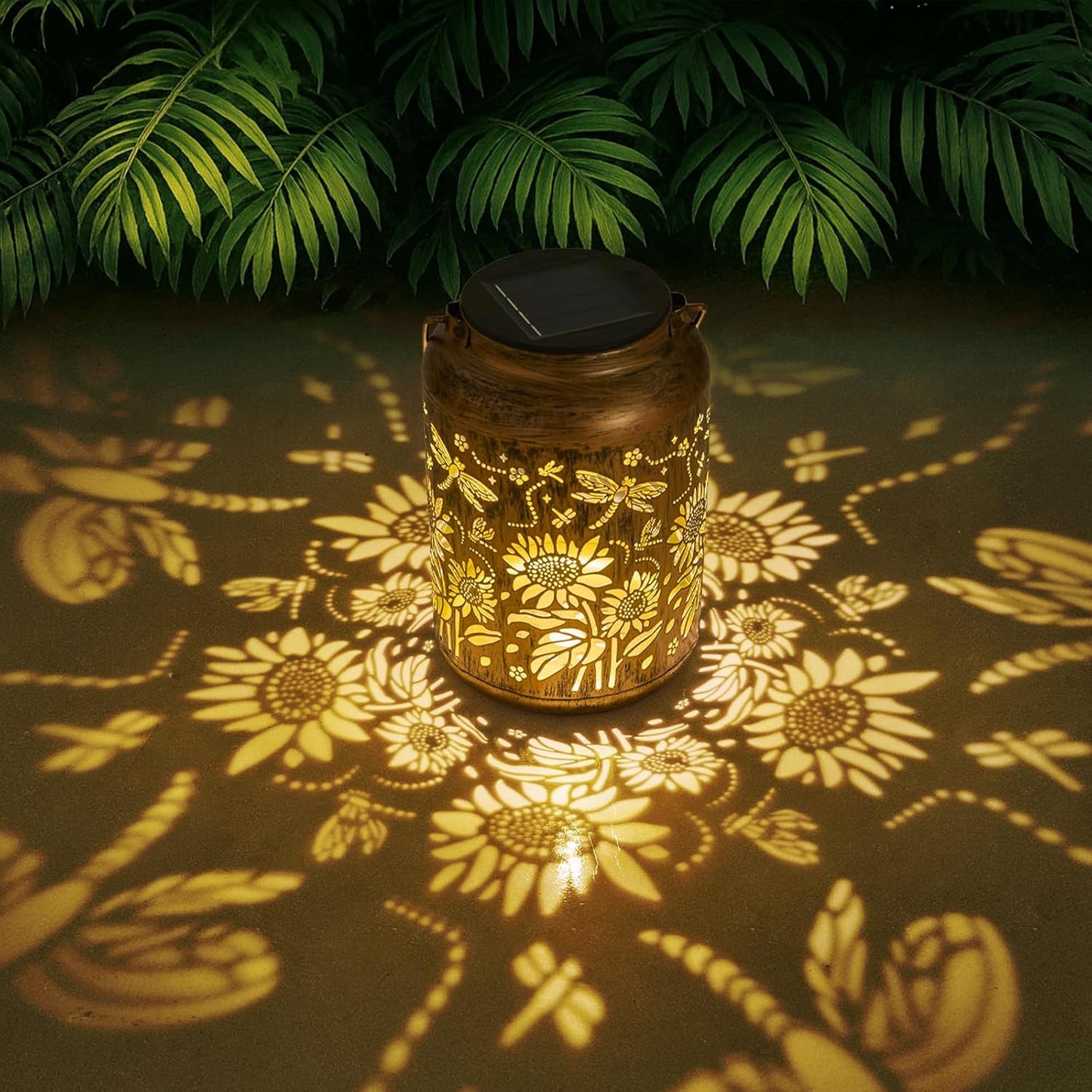 Sunflower Solar Lantern, Birthday Gifts for Women, Outdoor Waterproof LED Decorative Garden Lights for Lawn, Landscape, Patio, Porch Hanging Solar Lights for Ladies, Mom, Grandma