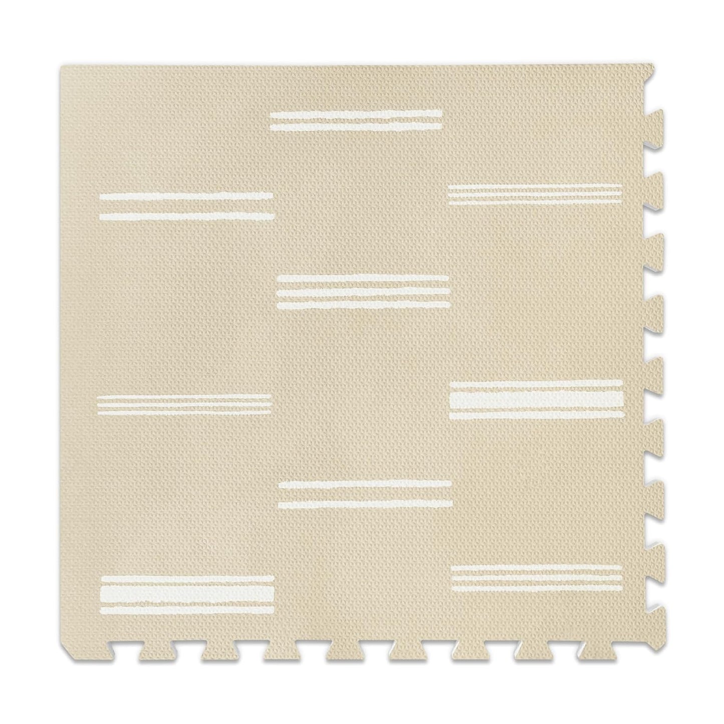 Lillefolk Baby Play Mat for Floor – 4x6ft Old White| Soft Non Toxic Premium EVA Foam Tiles for Tummy Time, Crawling & Playroom – Waterproof Interlocking Floor Mat for Babies & Toddlers (6 Tiles)