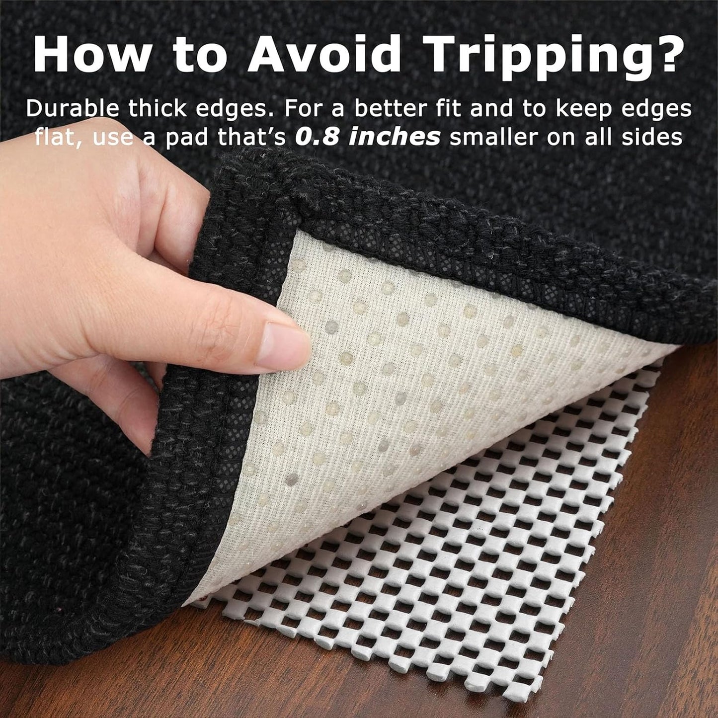 KOZYFLY Washable Runner Rug 3x20 ft Hallway Kitchen Runner Rugs with Rubber Backing Bobo Non Slip Entryway Runner Indoor, Long Carpet Runners for Hall Kitchen Entryway, Black