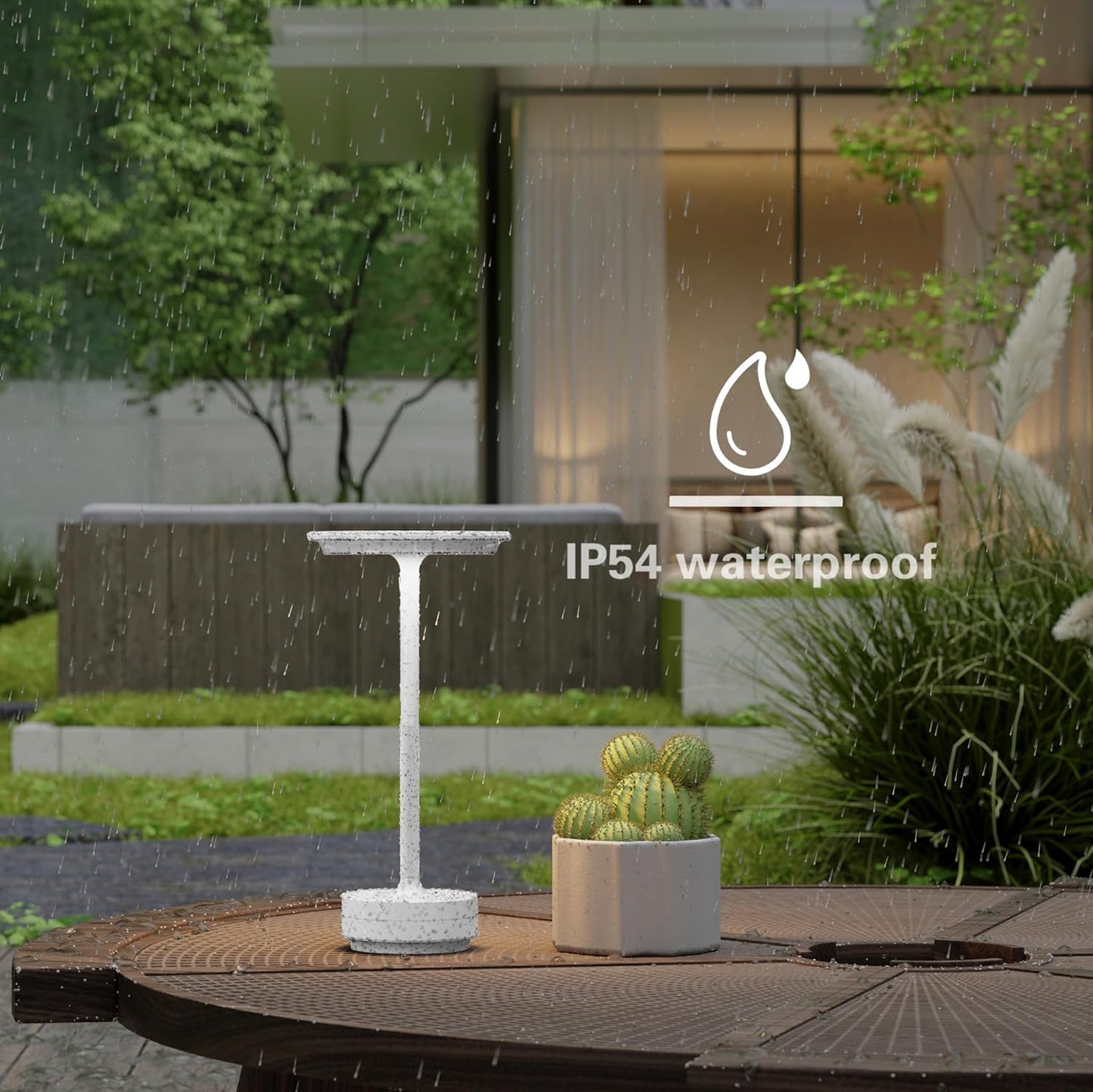 Table Lamp Table Lamps 2P Wihte Cordless Rechargeable Portable LED 5000mAh 3-Level Brightness Memory Function Battery Operated Restaurant Cafe