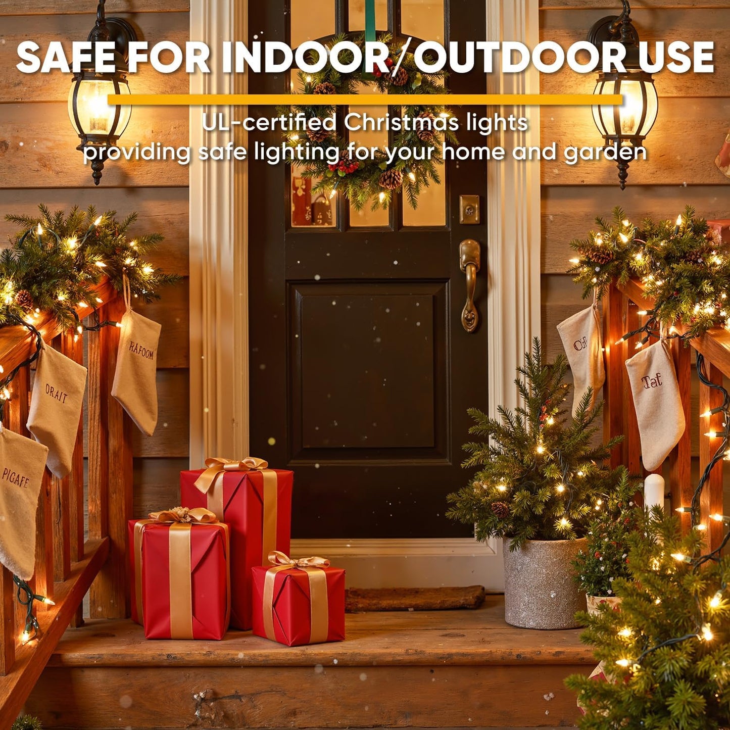 50-Count White Christmas Lights with Green Wire, 13FT Incandescent Bulbs Mini String Lights Connectable for Indoor, Christmas Tree, Outdoor, Classroom, Party, Garland, Xmas