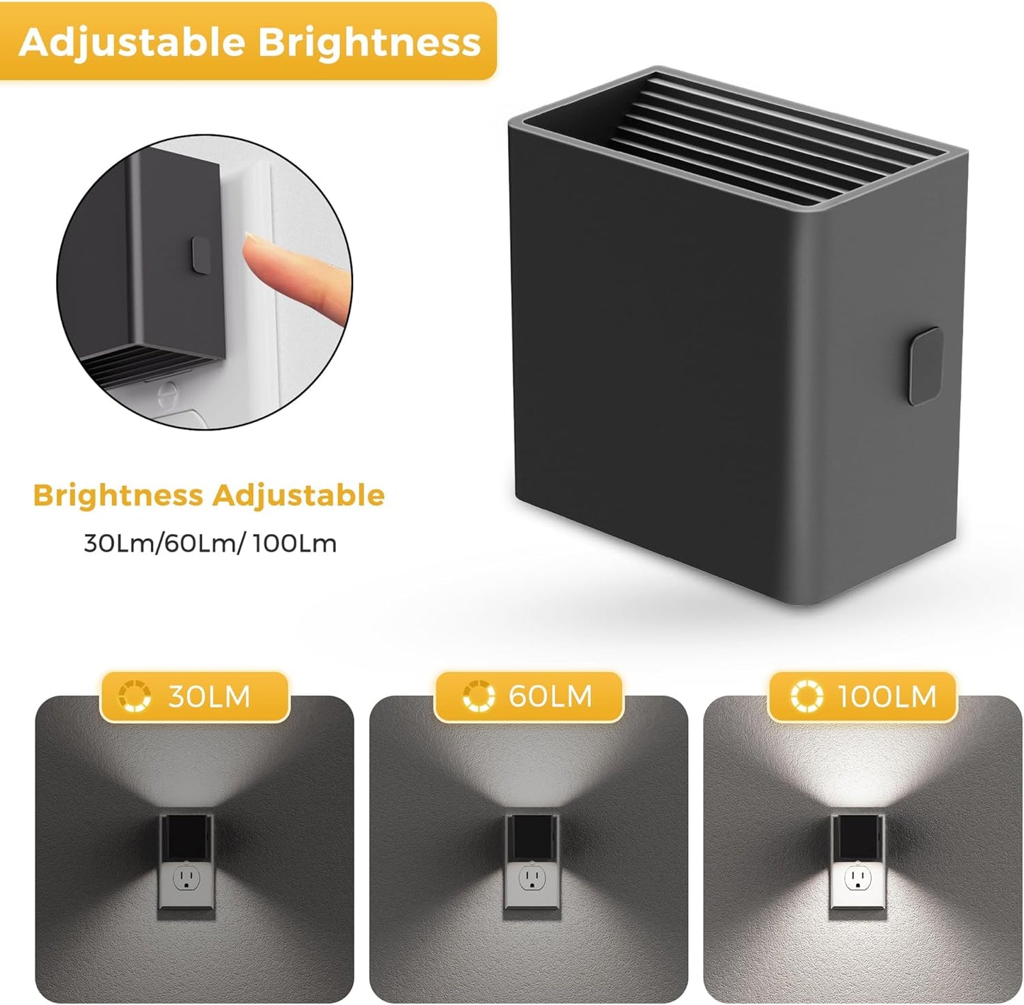 L LOHAS LED Night Light,Night Lights Plug into Wall,[2-Pack] Dimmable Night Light with Light Sensor,5000K Daylight White,Modern Nightlight for Bathroom Hallway Kitchen