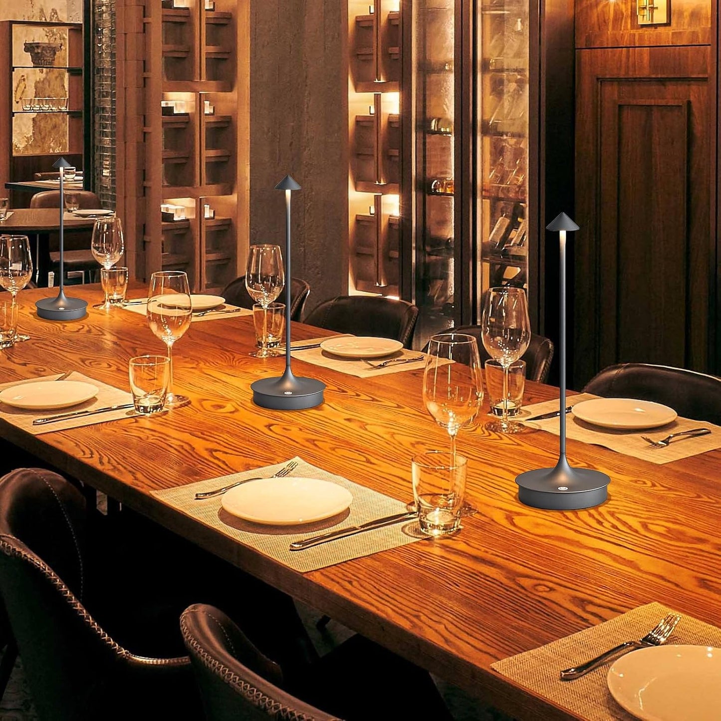 Cordless Table Lamp Rechargeable LED Table Lamps Battery Operated 4000mAh Touch Dimmable Wireless Lamp Waterproof Portable Outdoor Table Light for Restaurants and Dining Home Indoor/Outdoor Use