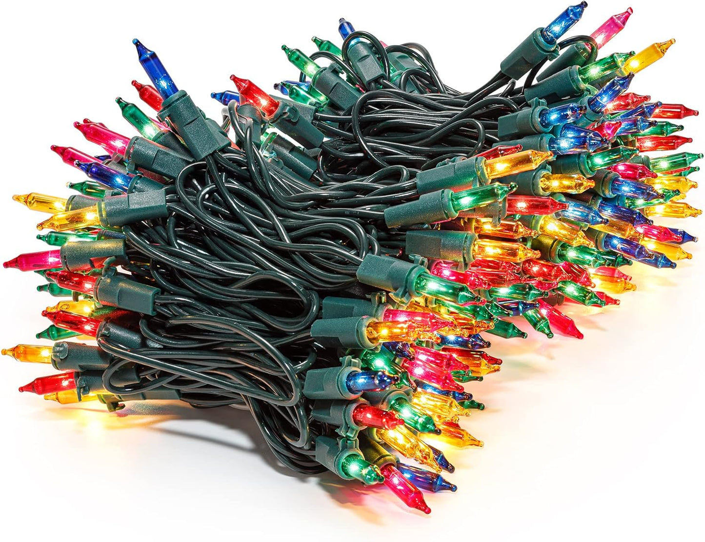 MYGOTO 2 Pack 23ft 100 Clear Mini Easter String Lights on Green Wire, UL Approved for Indoor/Outdoor Use,Connectable 120V Clear Tree Lights for Christmas Wedding, Bedroom, Porch Decor(Multicolor)