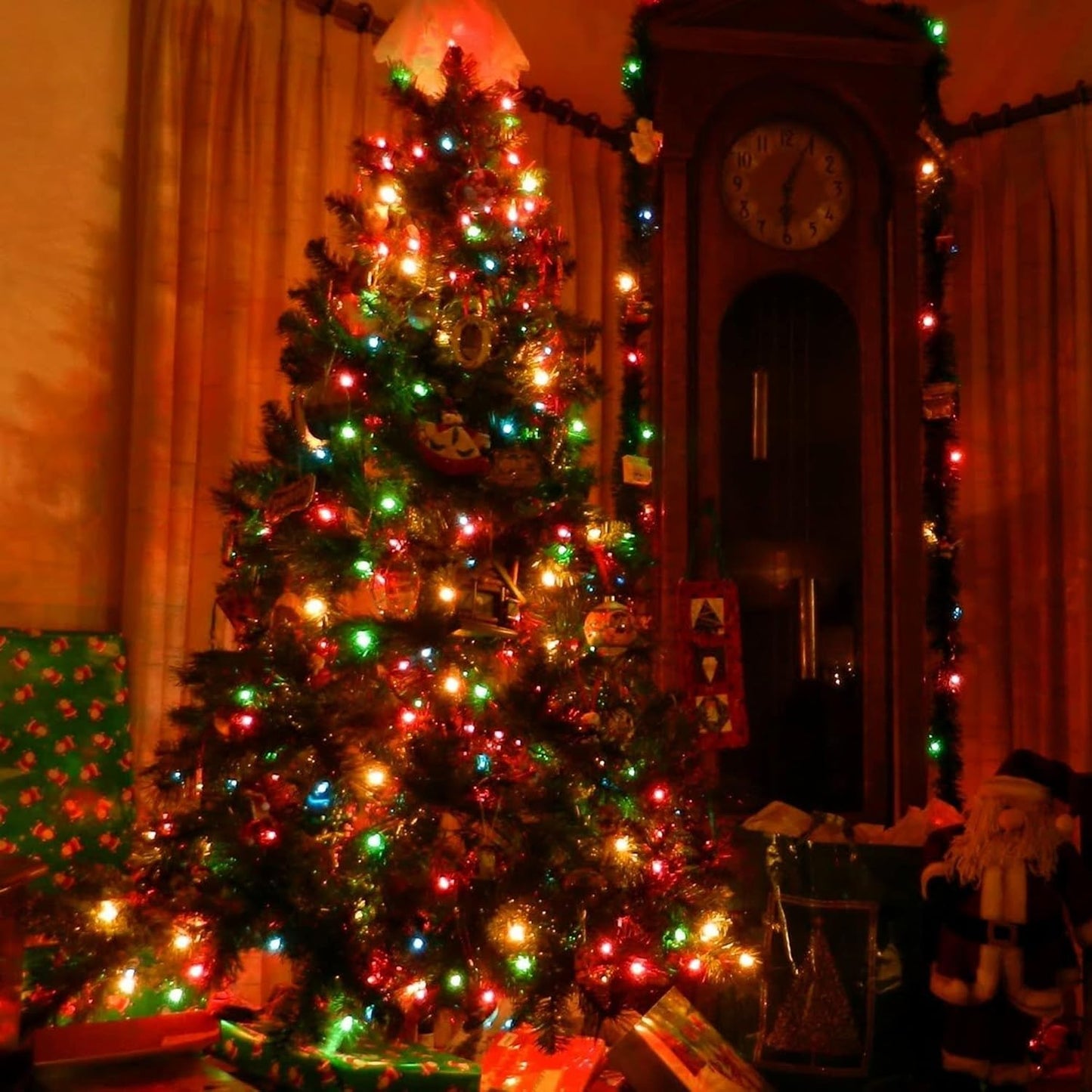 Uptotop Christmas 100 Count String Light, 20FT String Lights Plug in Waterproof Light Decorations for Party Carnival Supplies, Outdoor Yard Garden Decor (Multi-Colored)