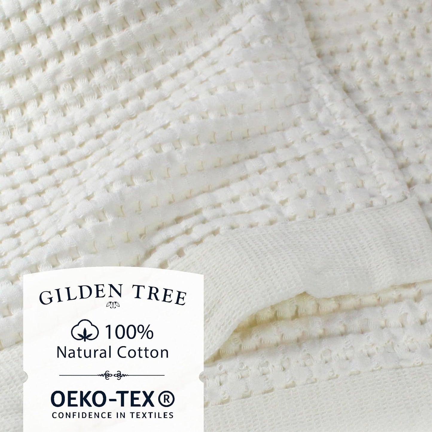 GILDEN TREE Waffle Bath Sheet Quick Dry Towel, Thin Luxury Bath Towels, 40x80 Large Bath Towels 2 Pack Bath Sheets, Modern Style (Cream)