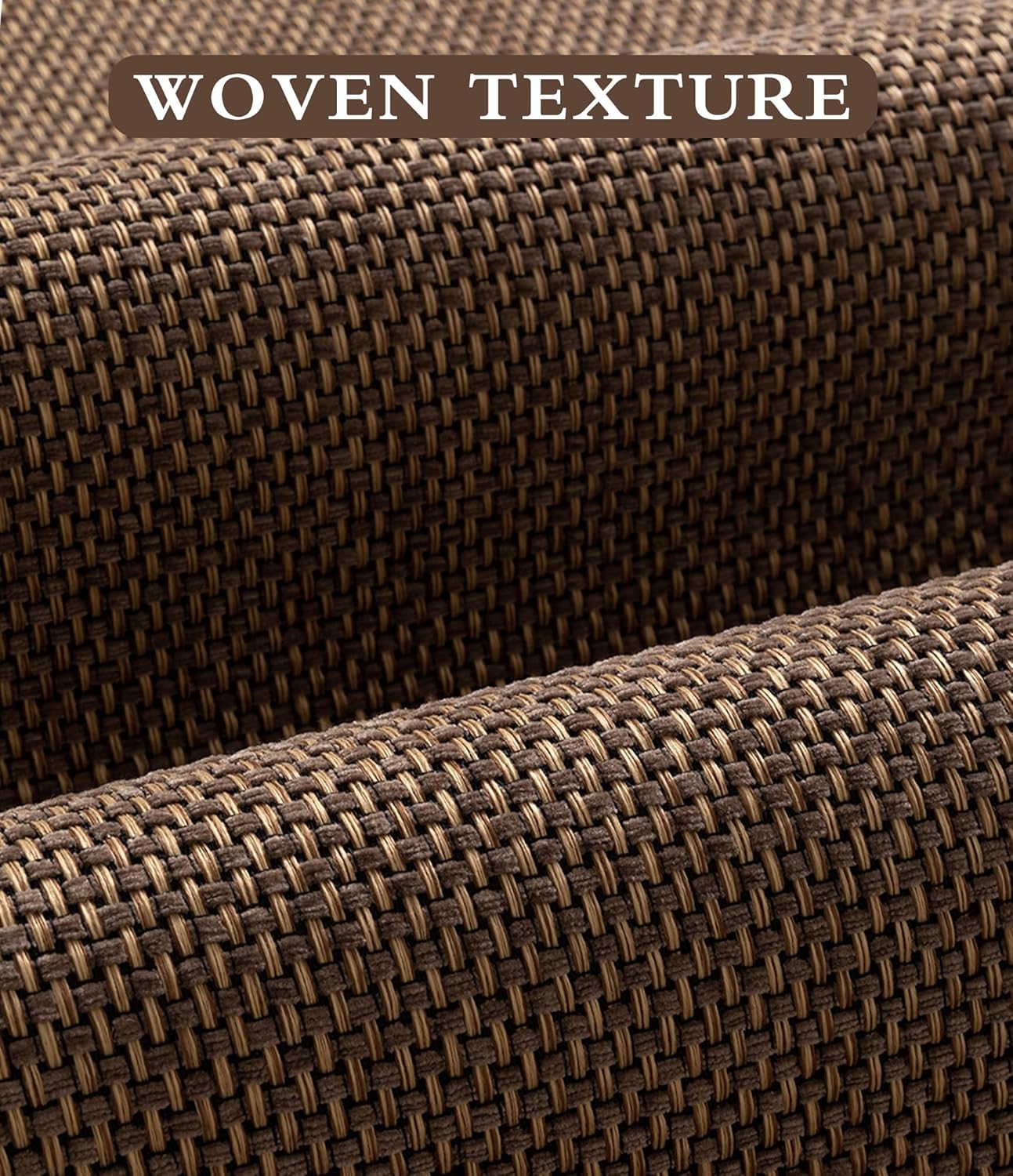 YIHOUSE Bathroom Rugs Sets 2 Pieces, Coffee Ultra Thin Bath Mats Fit Under Door, Absorbent Quickly Dry Rubber Backing Braided Bath Mat Set, Non Slip Washable Bath Rugs Mat for Bathroom Floor, Coffee