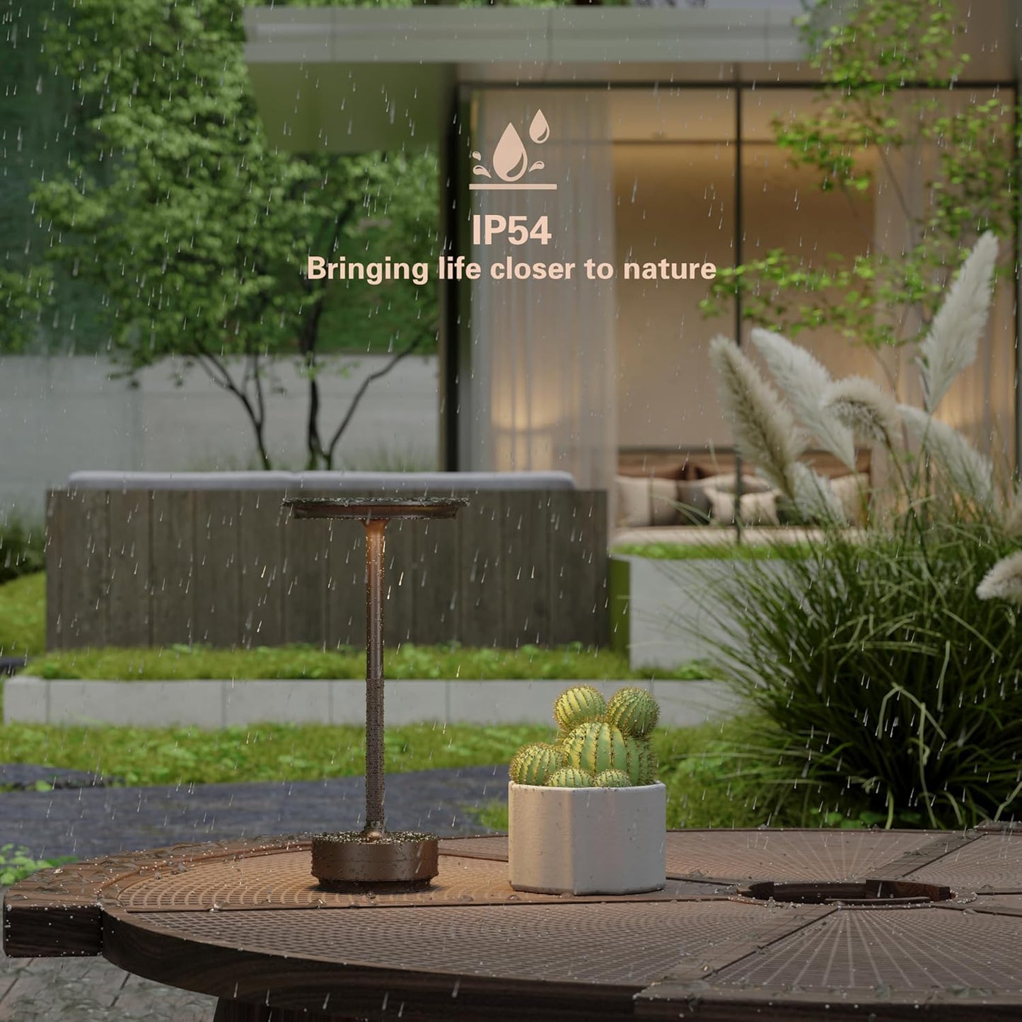 LED CordlessTable Lamp,Rechargeable USB-C Battery Operated Table Lights IP54 Waterproof 3 Levels Brightness Light with Memory Function,Cordless Light for,Dining Room, Cafe,Bars(2P Coffee)