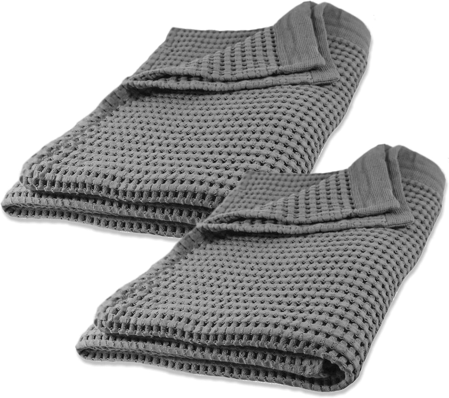 GILDEN TREE Waffle Bath Sheet Quick Dry Towel, Thin Luxury Bath Towels, 40x80 Large Bath Towels 2 Pack Bath Sheets, Modern Style (Slate)