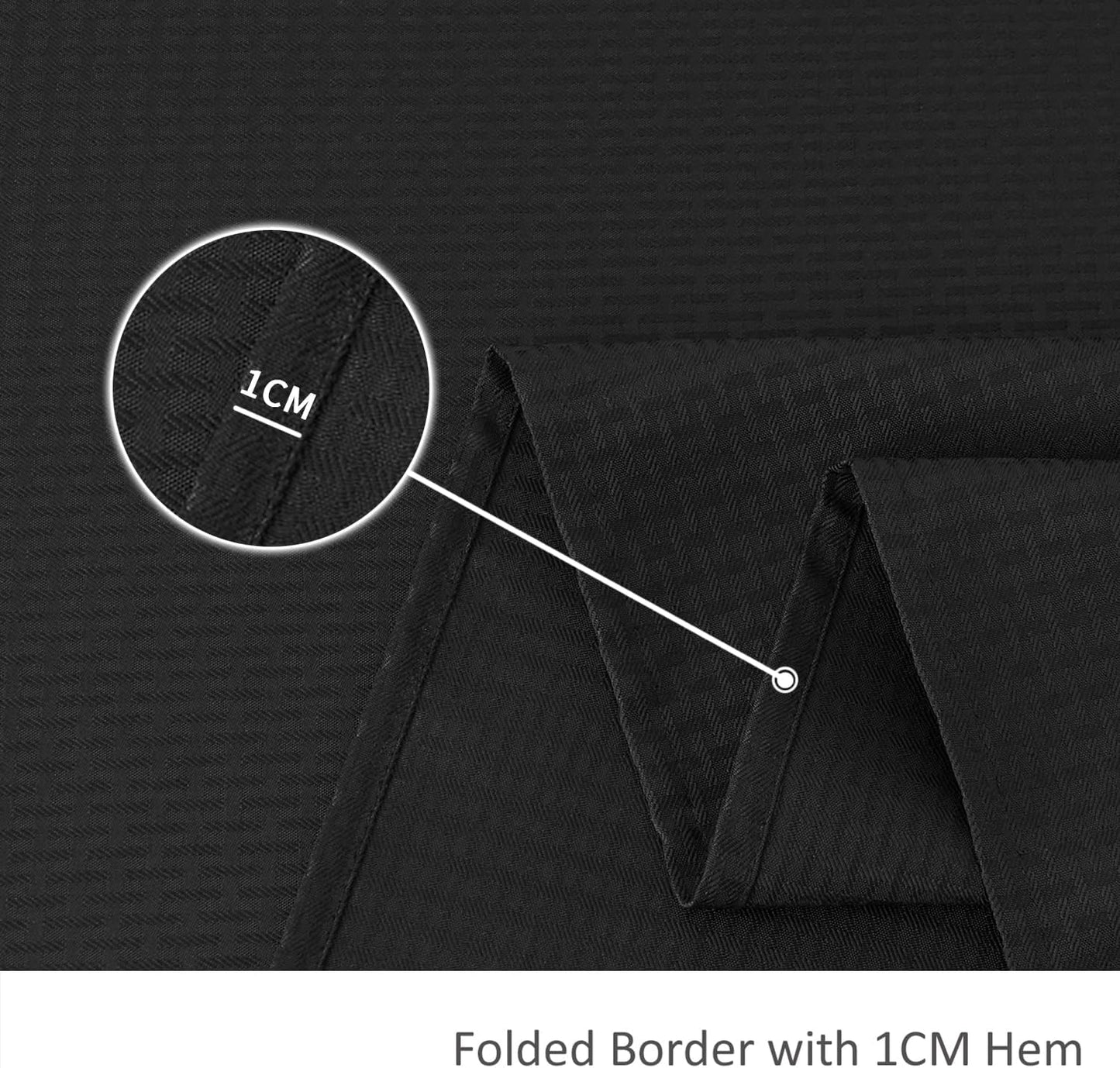 maxmill Weaved Texture Tablecloth Water Resistance Antiwrinkle Spillproof Soft Washable Table Cloth for Dining Room, Buffet Banquet Parties Holiday Dinner, Rectangular 60 x 108 Inch, Black