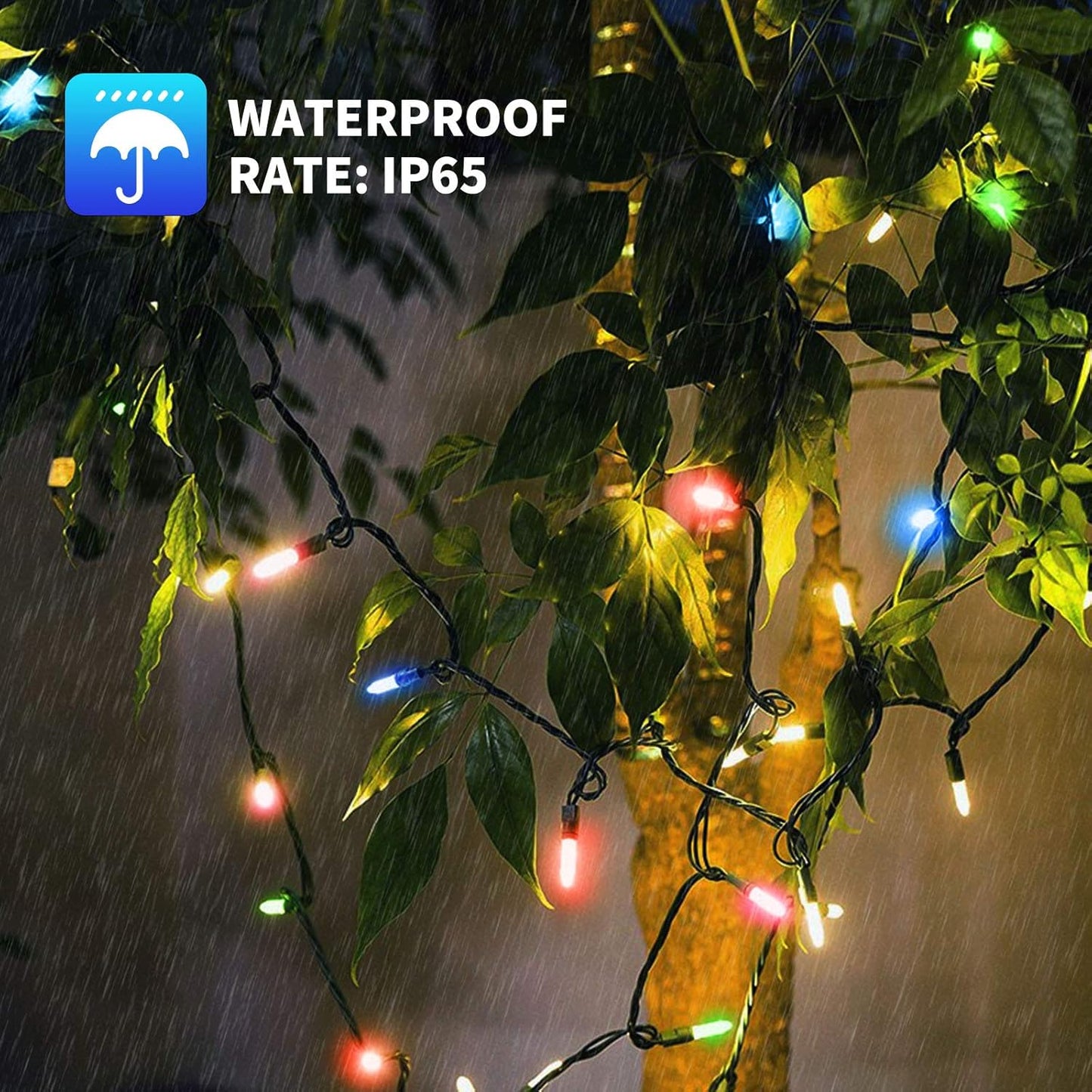 Christmas Lights 33ft 100 LED Battery String Lights with Timer Memory Function USB or Battery Powered Waterproof String Lights for Indoor Outdoor Decoration