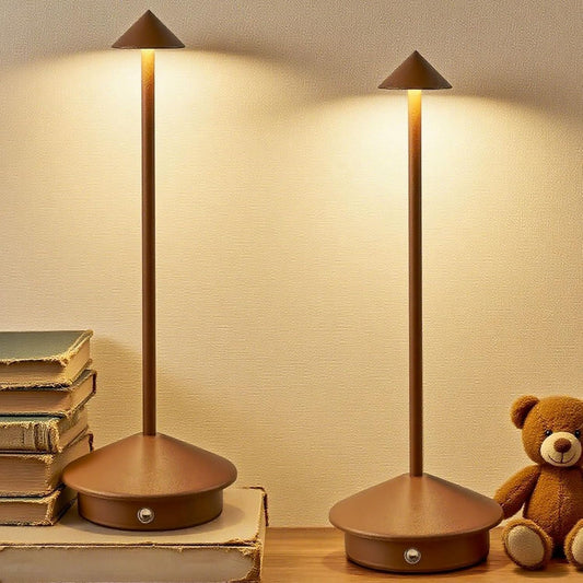 2 Pack Cordless LED Table Lamp, Rechargeable 5200mAH Battery Operated Lamp for Decor, 3 Color Stepless Dimming Desk Lamps, for Restaurant, Bedroom, Outdoor Camping, Coffee Shop, Night Light