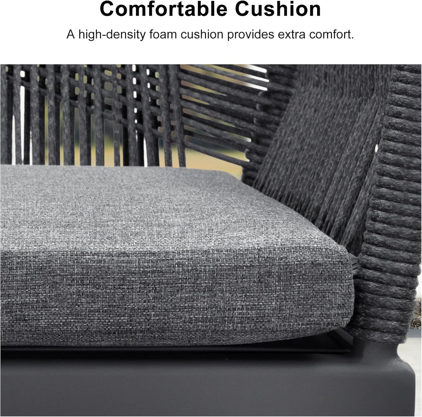 PURPLE LEAF 16 Pieces Outdoor Patio Dining Set All-Weather PE Rattan Furniture Set with All Aluminum Frame Outdoor Table and Chairs Set for 14 People Lawn Garden Backyard Deck, Grey