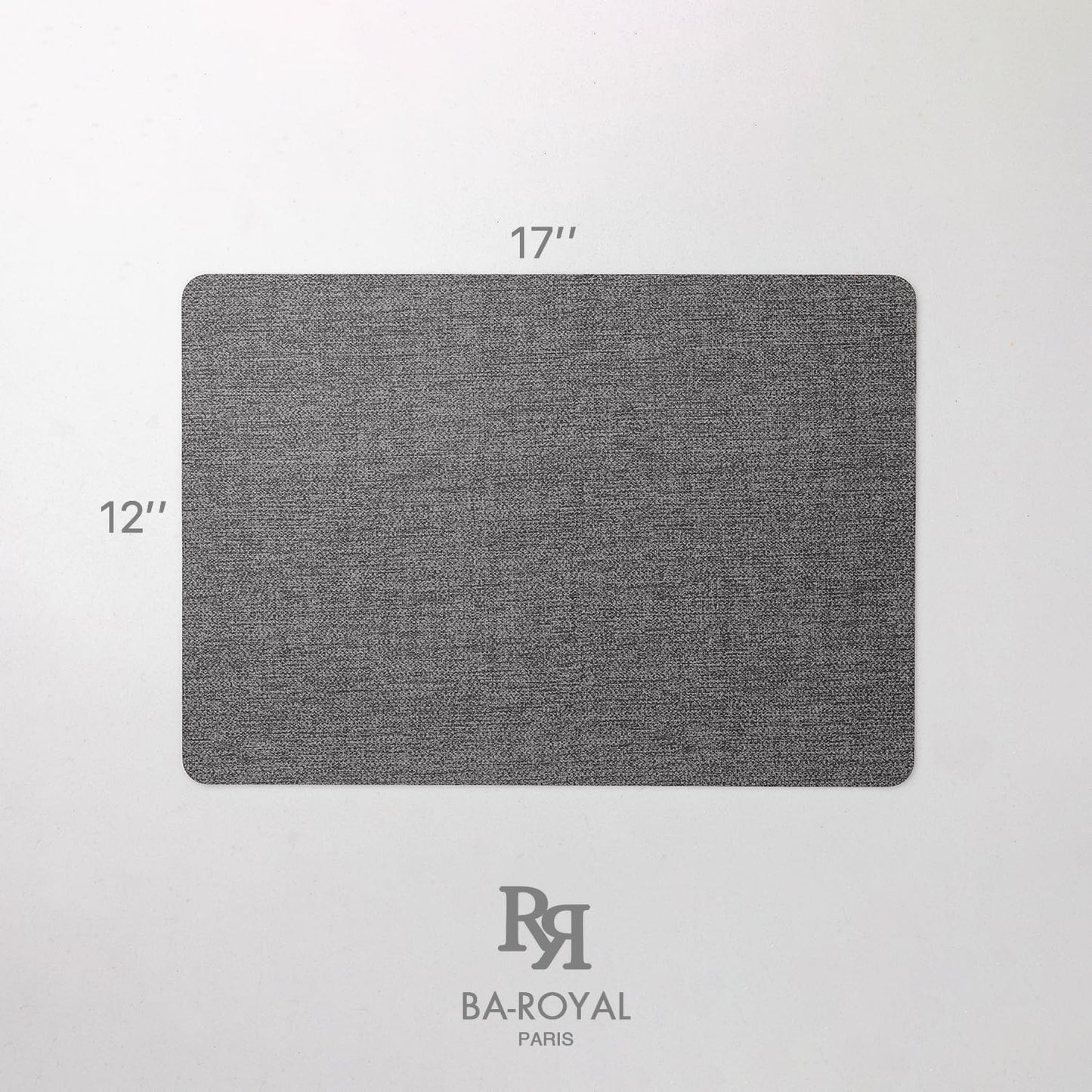 Faux Leather Placemats Set of 6 Vinyl Washable Wipeable Table Mats for Kitchen Dining Table Heat Resistant Waterproof Modern Indoor/Outdoor Placemats Non-Slip Easy Clean Place Mats (Midnight)