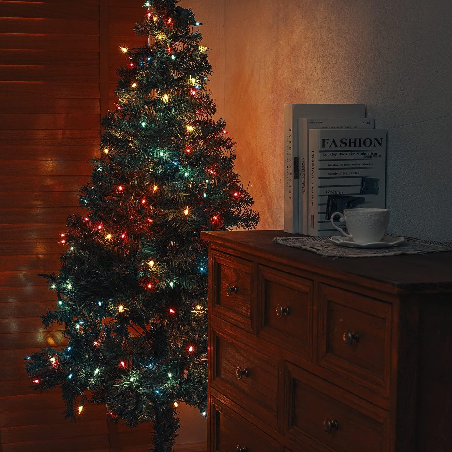 MYGOTO 2 Pack 23ft 100 Clear Mini Easter String Lights on Green Wire, UL Approved for Indoor/Outdoor Use,Connectable 120V Clear Tree Lights for Christmas Wedding, Bedroom, Porch Decor(Multicolor)