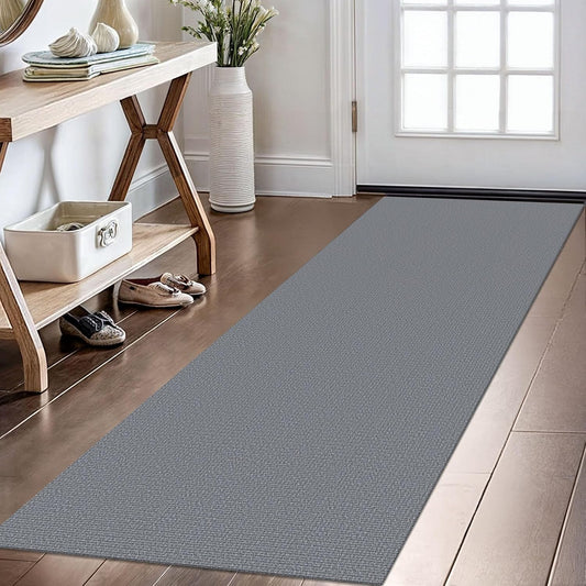 KOZYFLY Washable Runner Rug 2x6 Ft Runners for Hallways Non Slip Kitchen Runner Rugs Braided Cotton Entryway Runner Indoor, Carpet Runners for Hallway Kitchen Entryway Bedroom, Grey