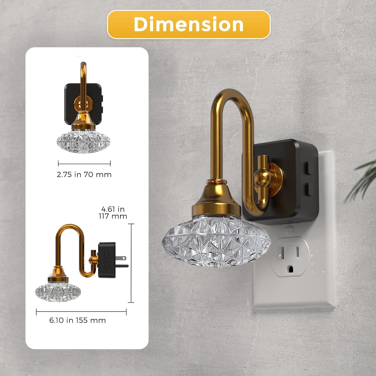 L LOHAS LED Night Lights Plug into Wall,2 Pack 10-Color Changing RGB Floral Night Lights, Dusk to Dawn,3 Brightness Levels,Rotatable Plug in Nightlight for Bedroom, Nursery, Hallway, Gift