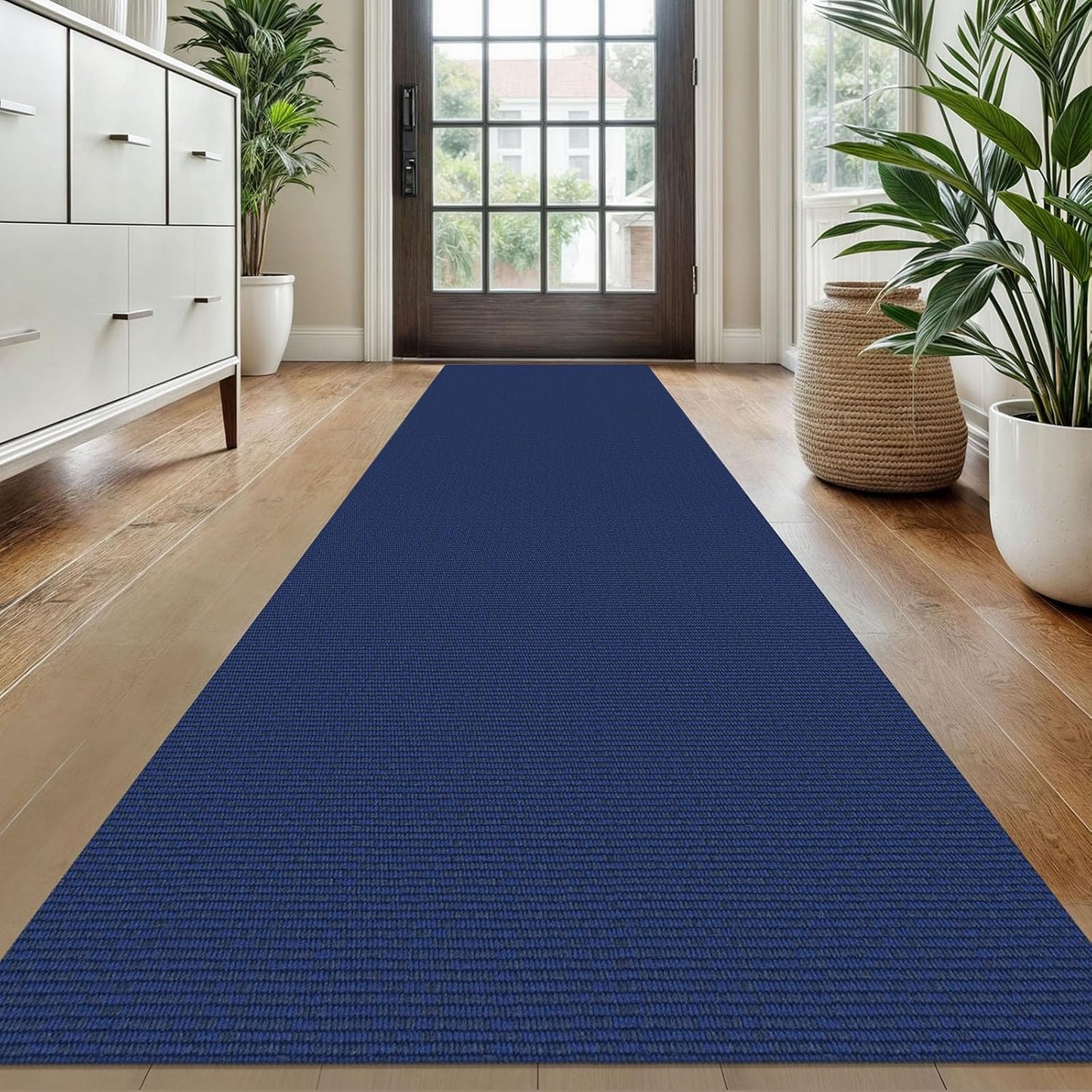 KOZYFLY Washable Runner Rug 2x10 ft Hallway Kitchen Runner Rugs with Rubber Backing Bobo Entryway Runner Indoor, Long Carpet Runners for Hall Kitchen Entryway, Royal Blue