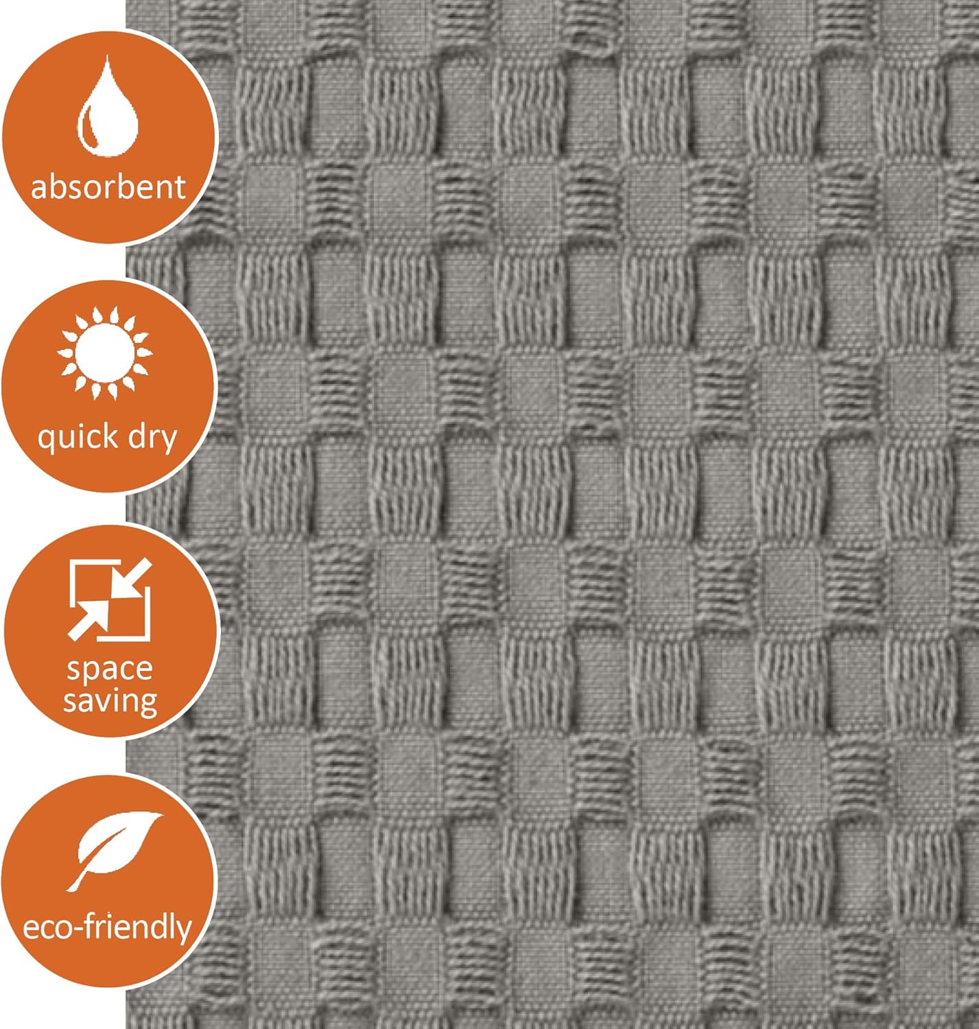 GILDEN TREE Bathroom Mat Absorbent Cotton Quick Dry for Shower, Bath & Bathtub Washable Thin, Modern Style (Pewter)