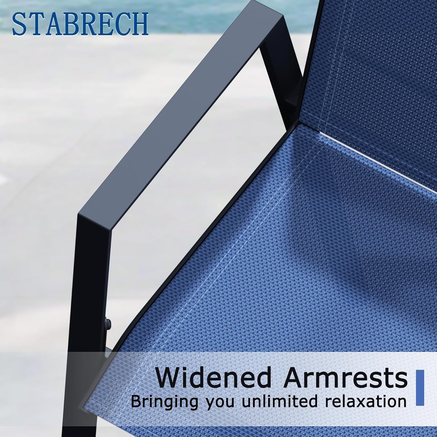 5 Piece Outdoor Dining Set, Patio Table and Chairs Set of 4, 42" Walnut Round Patio Table with 4 Blue Stackable Patio Chairs for Lawn, Garden, Porch