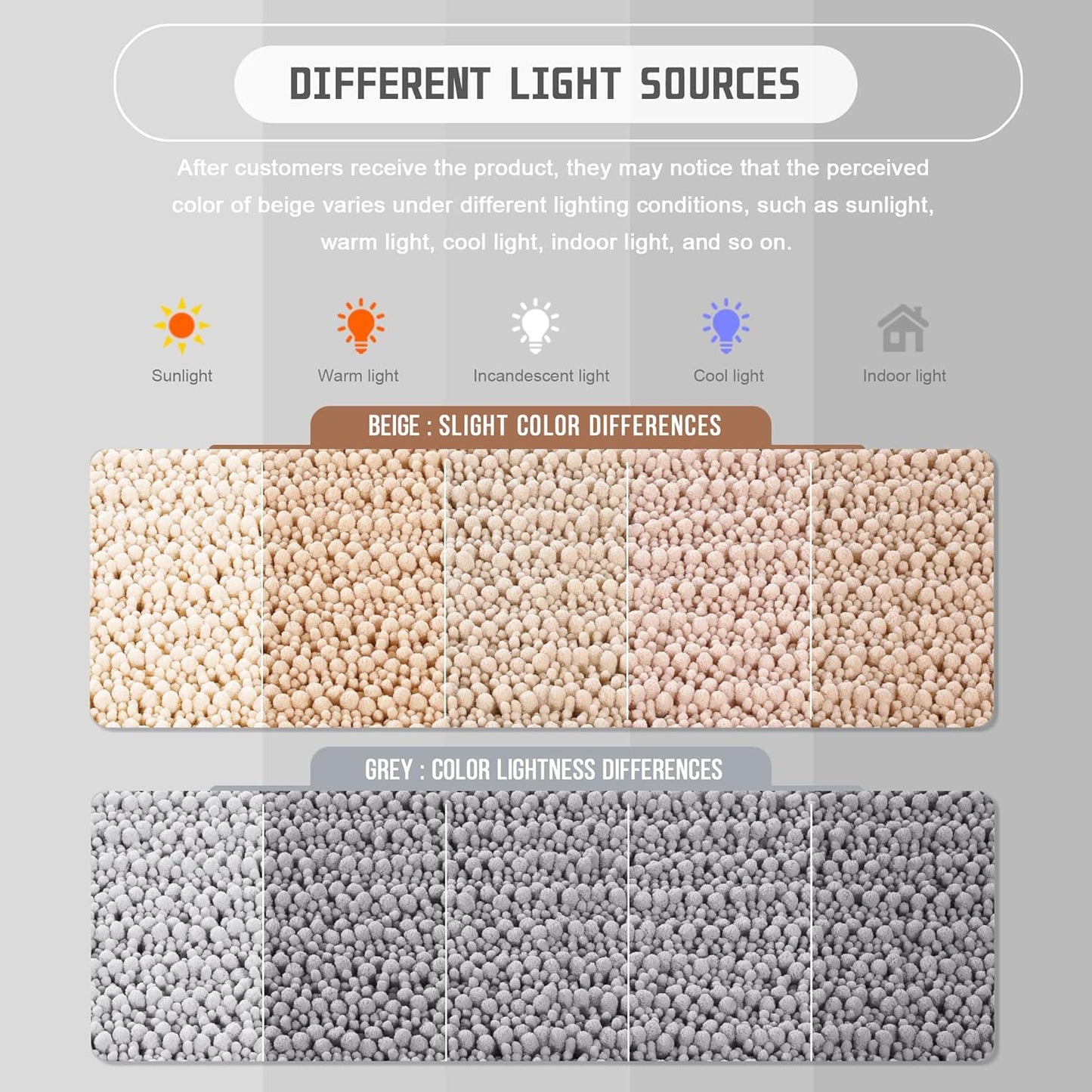 Yimobra Bathroom Rugs Sets 2 Piece - Quick Dry Extra Thick Luxury Chenille Bath Mat, Non Slip Super Absorbent for Tub Shower Sink, Machine Washable Shaggy Floor Mat, 32"x20"+24"x20" Inch, Light Brown