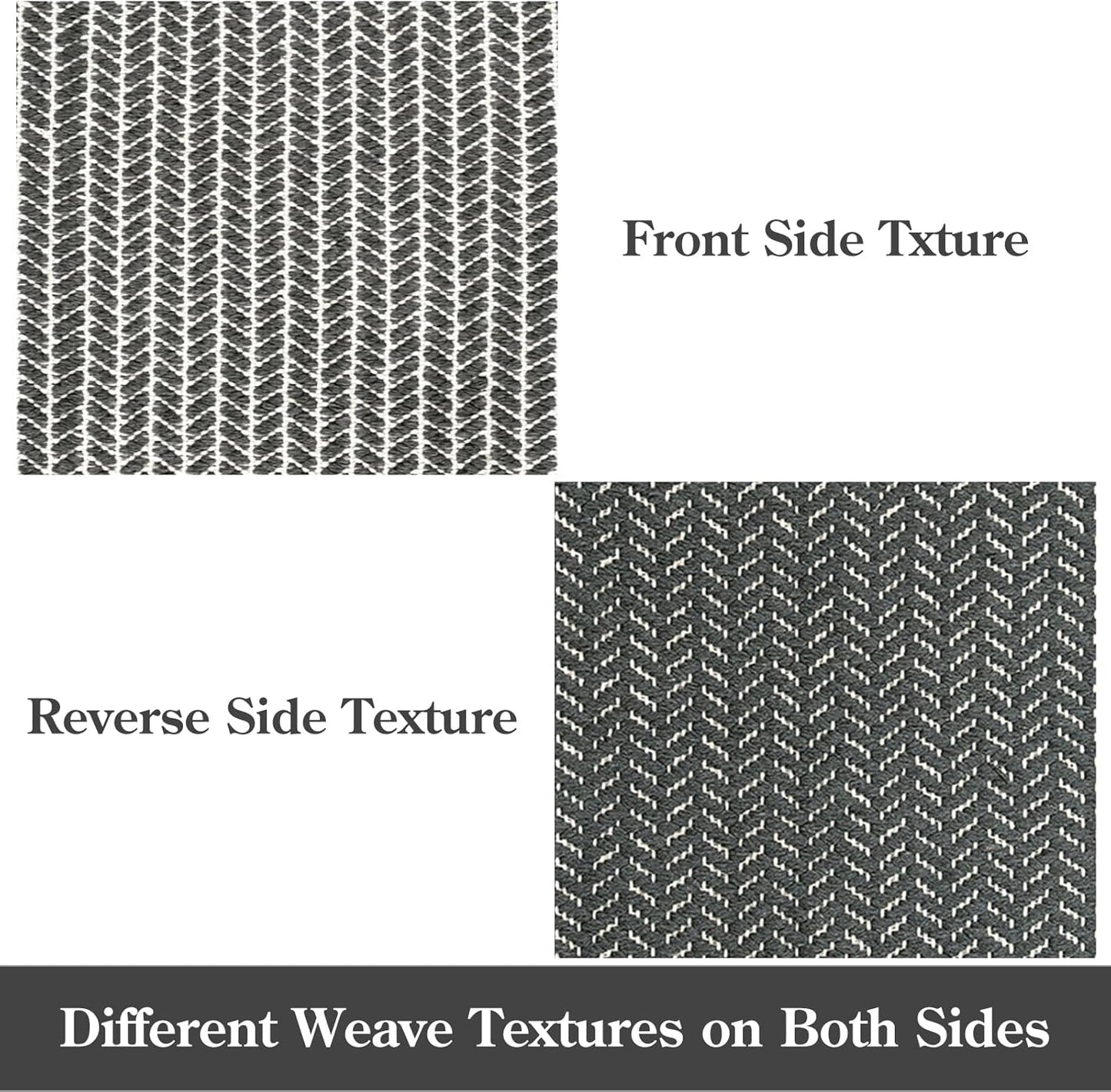 Lahome Boho Living Room 3x5 Washable Rugs for Entryway Lightweight Woven Grey Mat with Tassels, Farmhouse Bathroom Rug Non Shedding Area Carpet for Bedroom Office Camper RV Decor