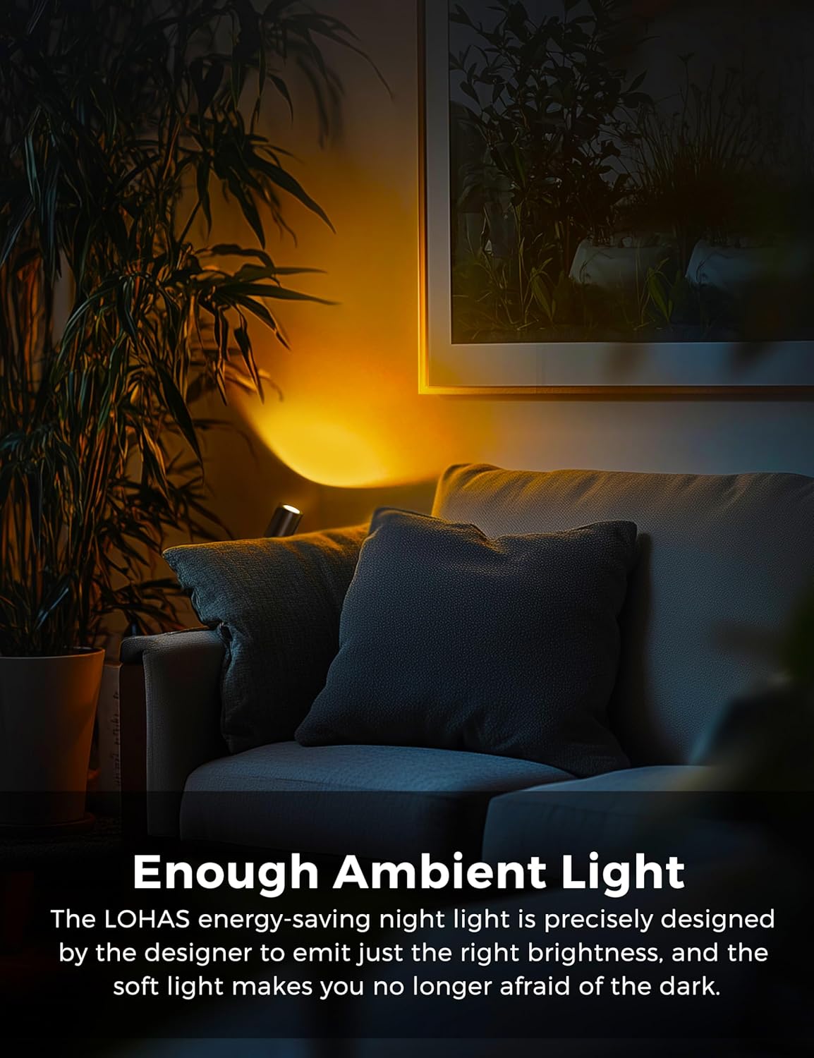 L LOHAS LED Night Lights Plug into Wall, [2-Pack] Decorative Night Lights with Dusk to Dawn Sensor,Brightness Adjustable,RGB Color Changing Nightlight for Bathroom,Hallway,Stairs