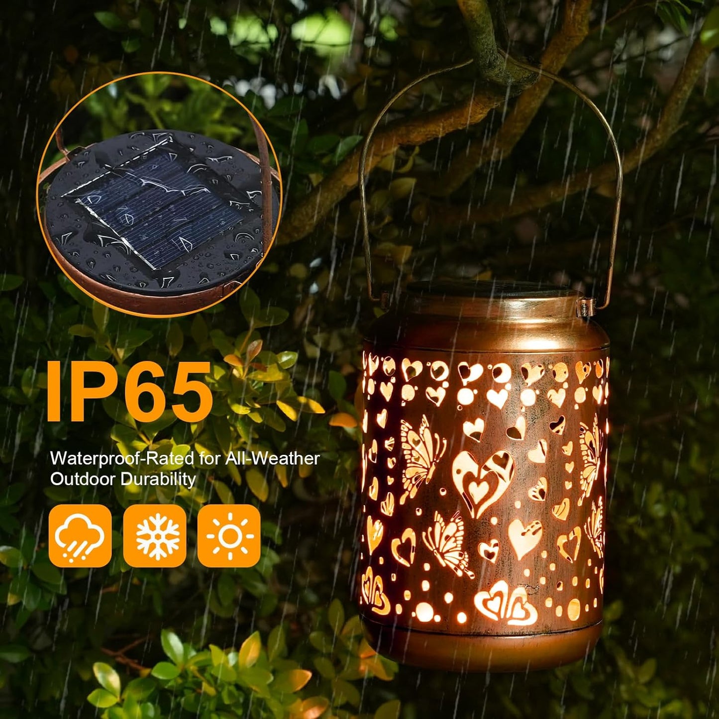 Solar Lanterns Outdoor, Love Mom Lantern Garden Decor Waterproof Decor Light Hanging Solar Lights Yard Decor, Gifts for Women, Gifts for Mom, Gifts for Grandma