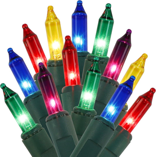 3 Pack Multicolor Christmas String Lights, 100 Count Each, Incandescent Mini Christmas Lights, Connectable Xmas Tree Light for Indoor Outdoor Garland Birthday Holiday Wedding Festival Party