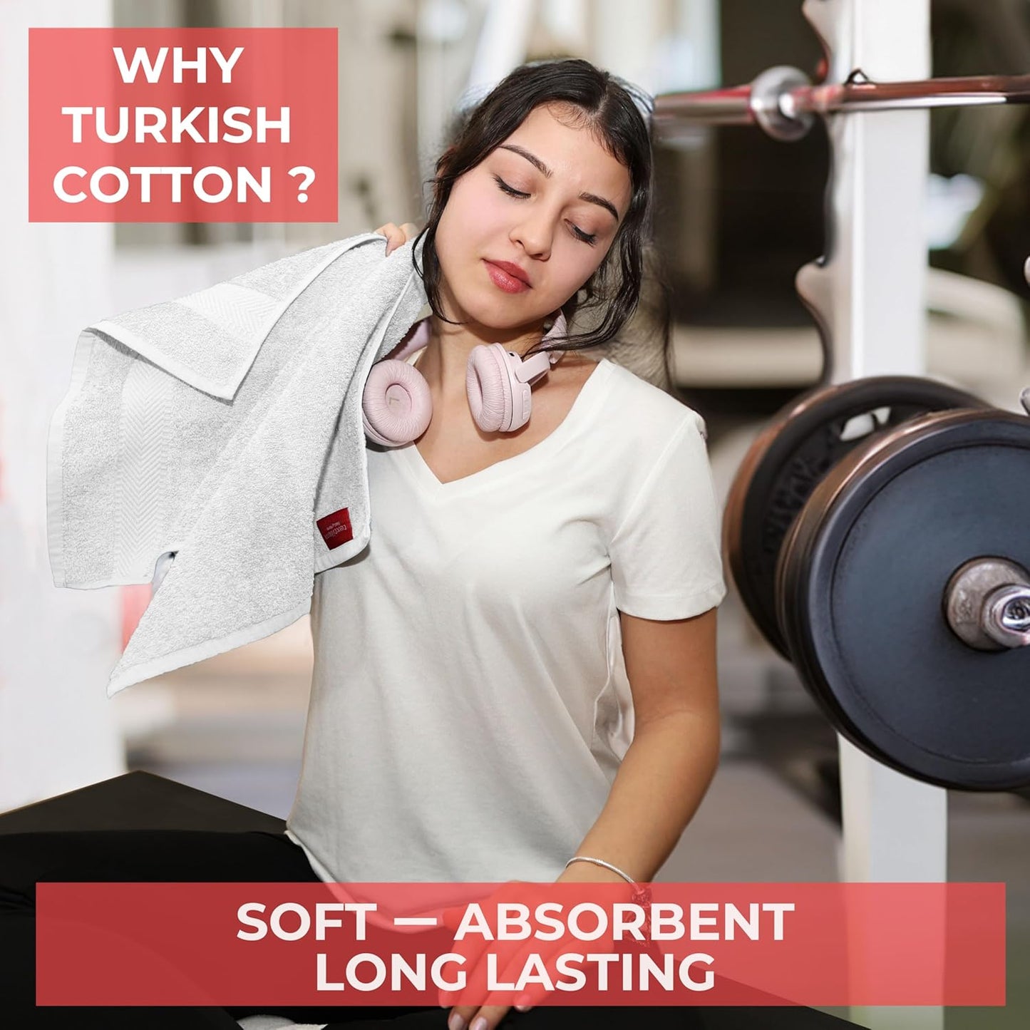 TEXTILOM Washcloths for Body and Face – Hotel and Spa Quality & Soft & Absorbent & Quick Dry Wash Cloths for Your Body – 100% Turkish Cotton Wash Clothes Towel Set of 4 (13 x 13 inches) - White