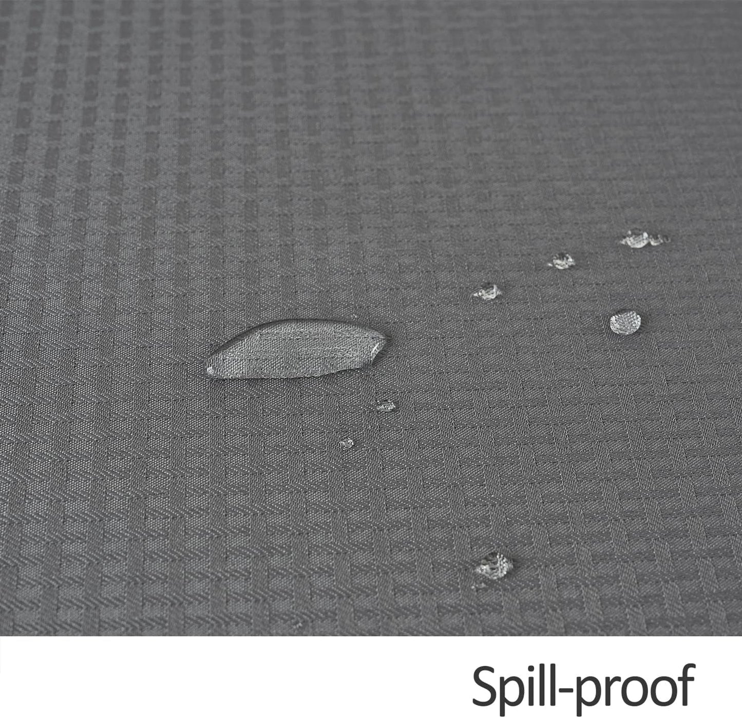 maxmill Rectangle Tablecloth Weaved Pattern Waterproof Spillproof Wrinkle Free Table Cloth, Kitchen Dining Tabletop Decoration, Fabric Table Cover for Holiday Parties, 52 x 70 Inch, Charcoal Gray