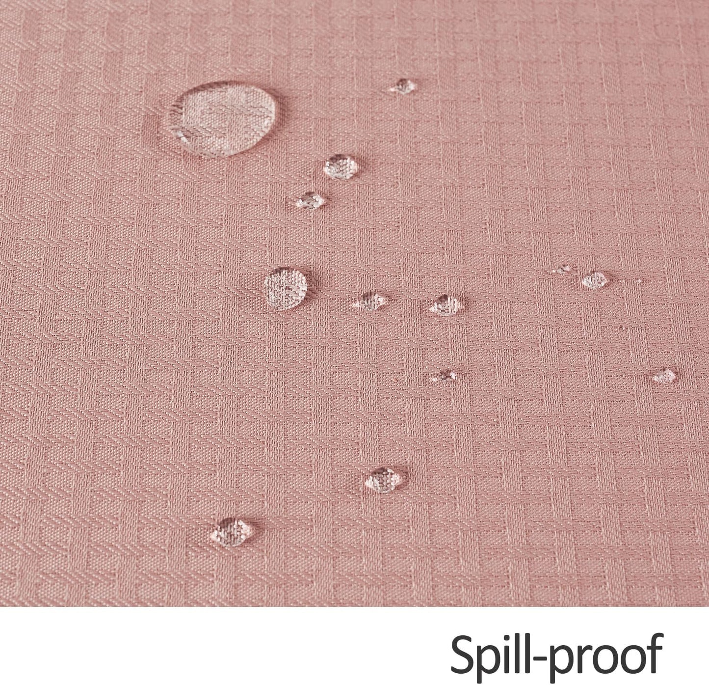 maxmill Weaved Texture Tablecloth Water Resistance Antiwrinkle Spillproof Soft Washable Table Cloth for Dining Room, Buffet Banquet Parties Holiday Dinner, Rectangular 70 x 108 Inch, Pale Blush