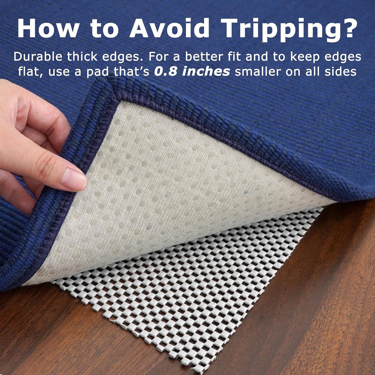 KOZYFLY Washable Runner Rug 3x12 ft Hallway Kitchen Runner Rugs with Rubber Backing Bobo Non Slip Entryway Runner Indoor, Long Carpet Runners for Hall Kitchen Entryway, Royal Blue