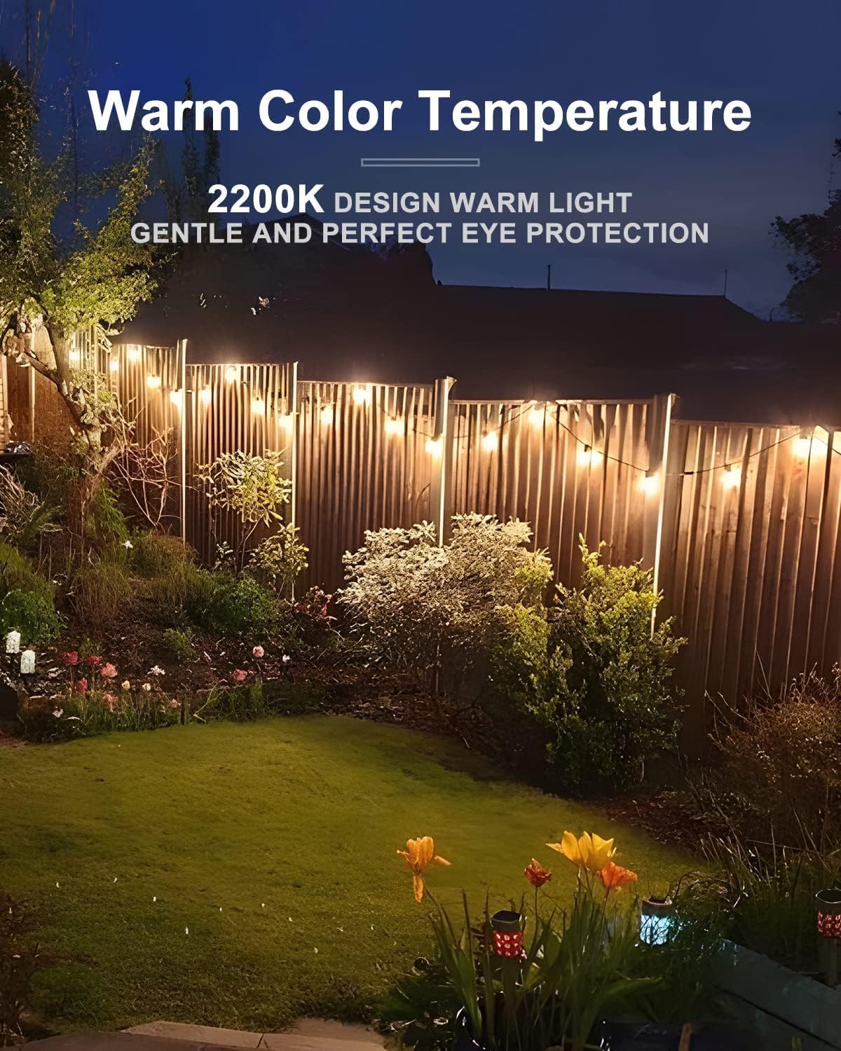 Lightdot 400FT Outdoor String Lights, LED Bistro String Lights with Shatterproof ST38 Vintage Bulbs, 2200K Dimmable, Waterproof Hanging Lights for Porch, Deck, Garden, Backyard, Balcony - ETL Listed