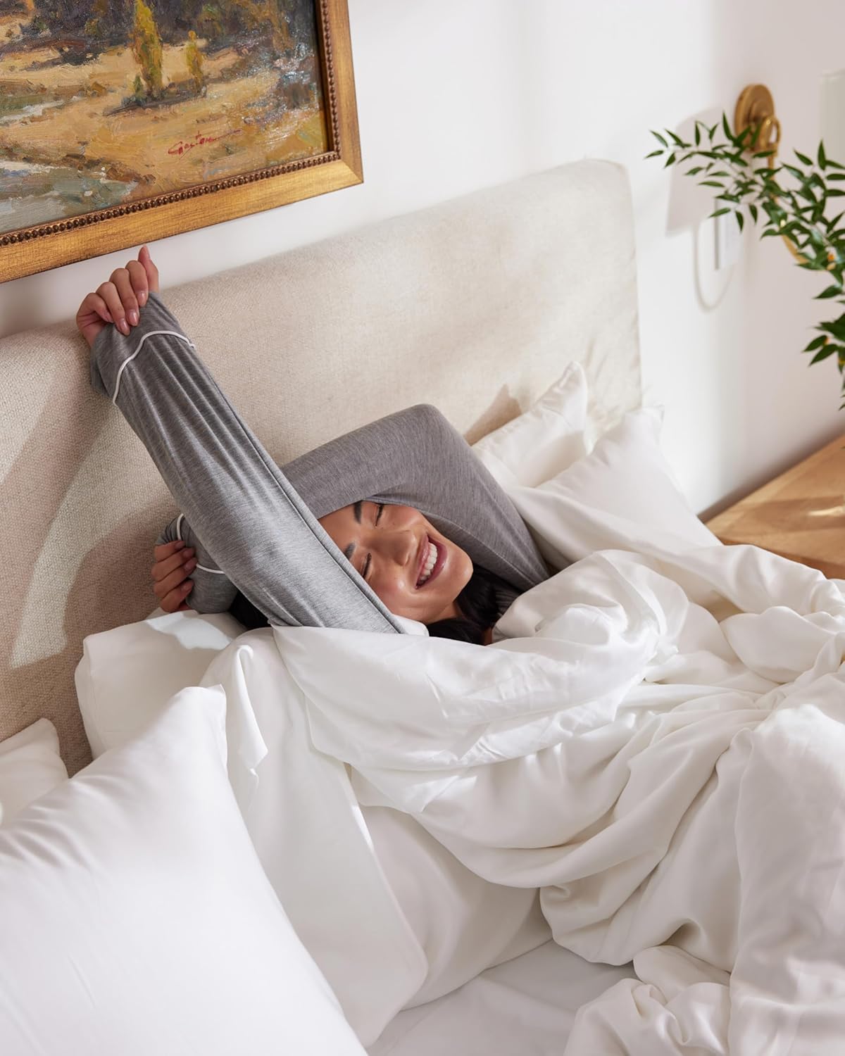 Cozy Earth Luxury Bed Sheet Set - 100% Viscose from Bamboo Fabric, Ultra-Soft & Breathable, Fits Regular & Deep Pocket Mattresses up to 20" - 4 Pieces Full Sheet Set White