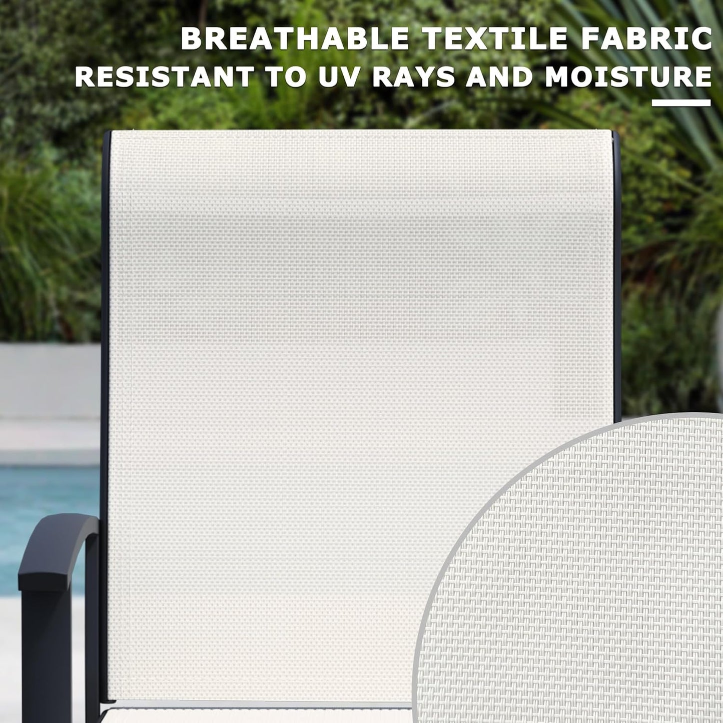 5 Piece Outdoor Dining Set, Patio Table and Chairs Set of 4, 42" Walnut Round Patio Table with 4 Oyster Beige Stackable Patio Chairs for Lawn, Garden, Porch